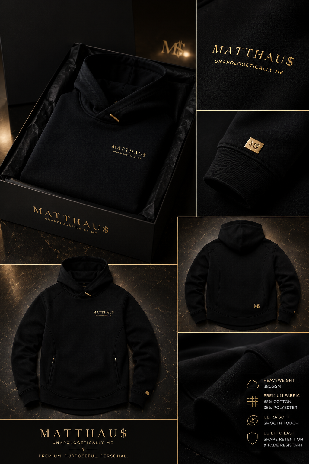 MATTHAU$ — “UNAPOLOGETICALLY ME” Luxury Hoodie