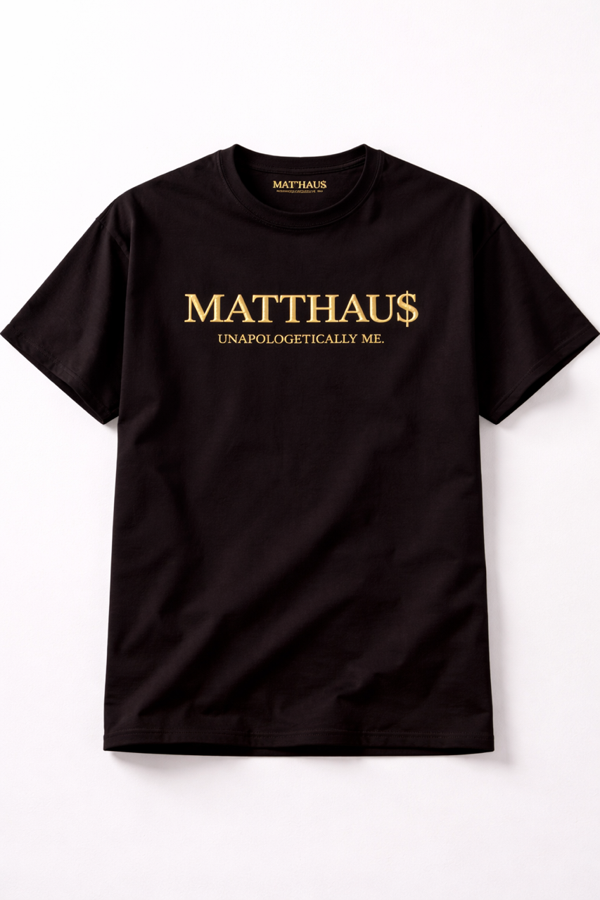 MATTHAU$ Signature Black T-Shirt