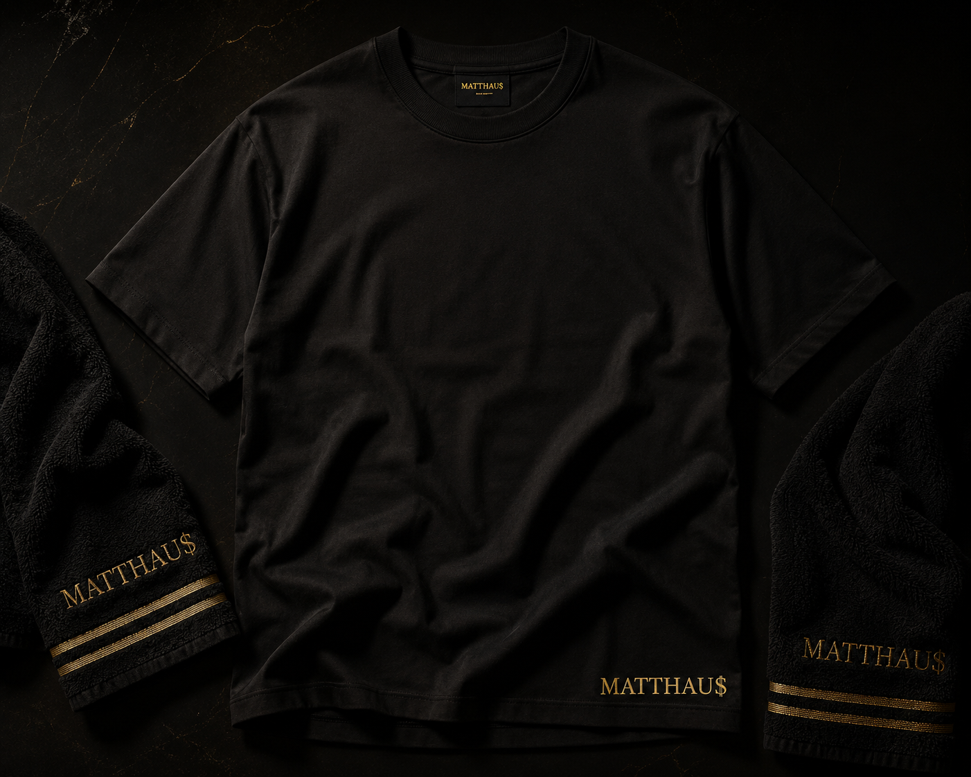 MATTHAU$ ELEGANT LUXURY BLACK SHIRT